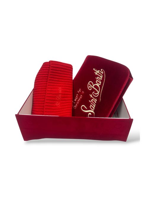 box donna cappello e trousse rosso MC2 Saint Barth | CHRISTMAS BOX WOMAN MOUNTAINVELVET 41 OR